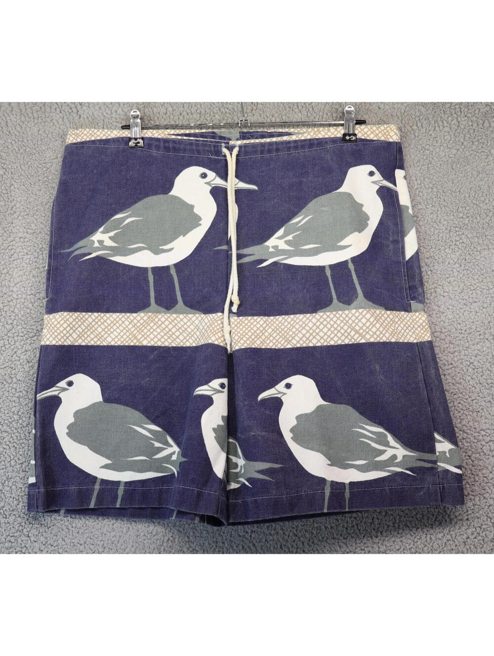 VTG 80s 90s Michigan Rag Co Seagulls Print Shorts Medium